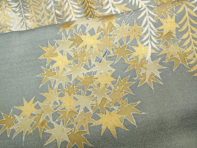 平和屋着物●訪問着 刺繍 草木文 金彩 小田急百貨店扱い 正絹 逸品 CABC2036ut