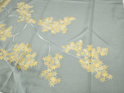 平和屋着物●訪問着 刺繍 草木文 金彩 小田急百貨店扱い 正絹 逸品 CABC2036ut