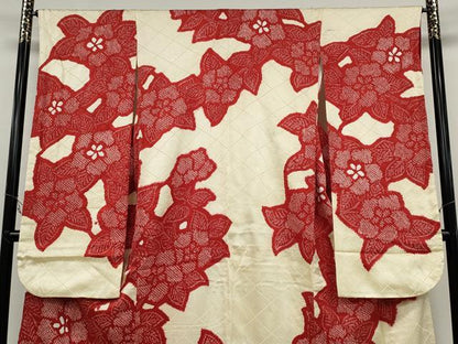平和屋着物●豪華振袖 絞り 舞花文 正絹 逸品 CABC2038ut