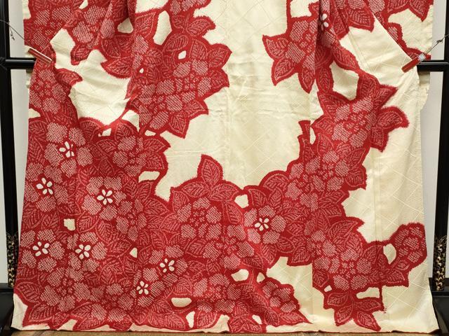 平和屋着物●豪華振袖 絞り 舞花文 正絹 逸品 CABC2038ut