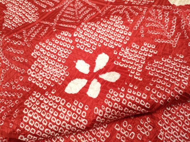 平和屋着物●豪華振袖 絞り 舞花文 正絹 逸品 CABC2038ut