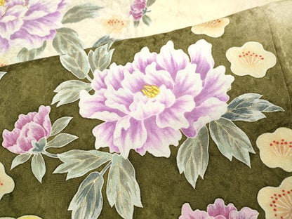 平和屋着物●豪華振袖 刺繍 舞花文 暈し染め 正絹 逸品 未使用 CABC2040ut