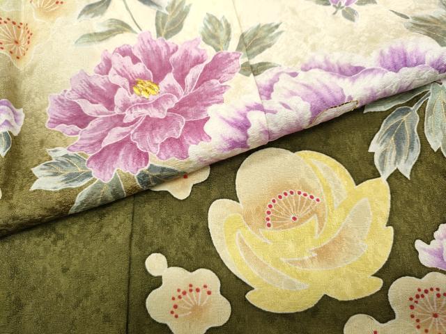 平和屋着物●豪華振袖 刺繍 舞花文 暈し染め 正絹 逸品 未使用 CABC2040ut