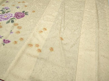 平和屋着物●豪華振袖 刺繍 舞花文 暈し染め 正絹 逸品 未使用 CABC2040ut