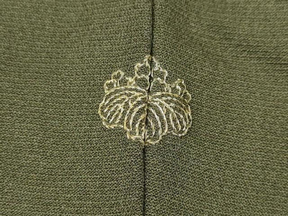 平和屋着物●豪華色留袖 作家物 駒刺繍 飛鶴文 金銀彩 正絹 逸品 CABC2041ut