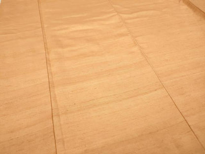 平和屋着物●紅花紬 米沢 霞文 赤朽葉色 正絹 逸品 CABC2044ut