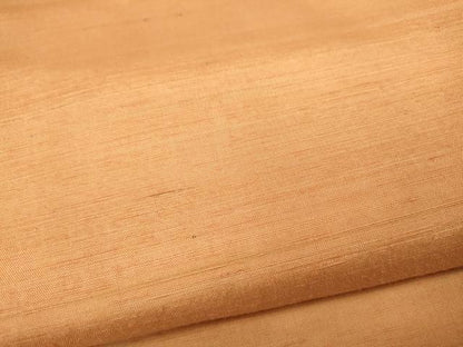 平和屋着物●紅花紬 米沢 霞文 赤朽葉色 正絹 逸品 CABC2044ut