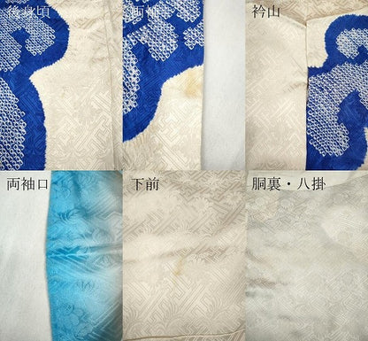 平和屋着物●豪華振袖 総絞り 駒刺繍 立波草花文 正絹 逸品 CABC2047ut
