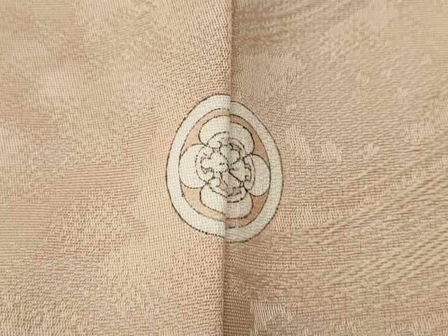 平和屋着物●上質な色無地 立波地紋 洗柿色 正絹 逸品 CABC2052ut