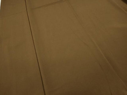 平和屋着物●上質な色無地 朽葉色 正絹 逸品 CABC2053ut