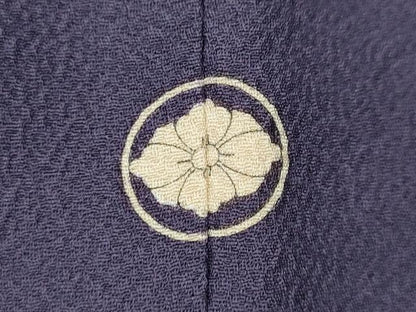 平和屋着物●上質な色無地 網目地紋 紫苑色 正絹 逸品 CABC2058ut