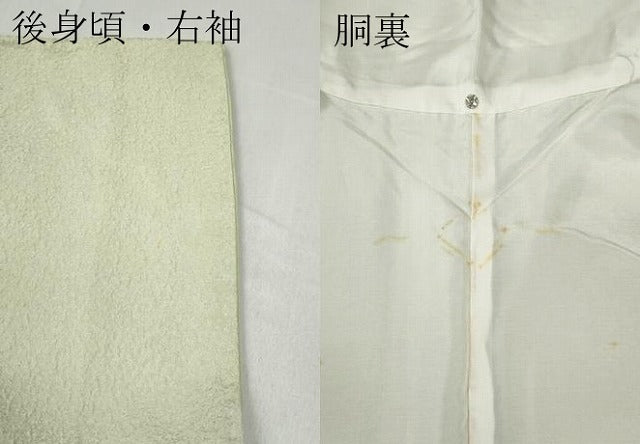 平和屋着物●上質な色無地 白緑色 正絹 逸品 CABC2059ut