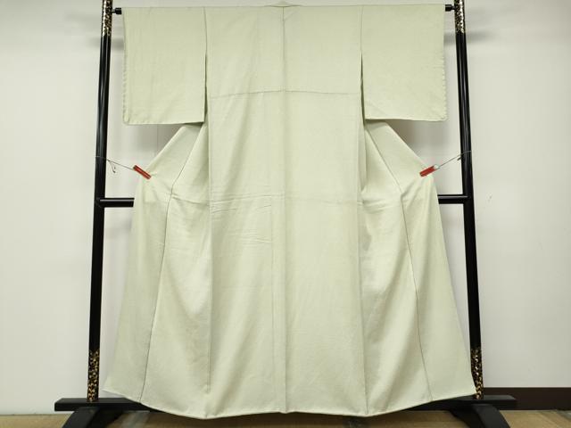 平和屋着物●上質な色無地 白緑色 正絹 逸品 CABC2059ut