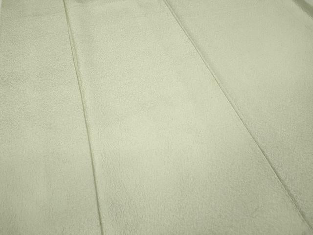 平和屋着物●上質な色無地 白緑色 正絹 逸品 CABC2059ut