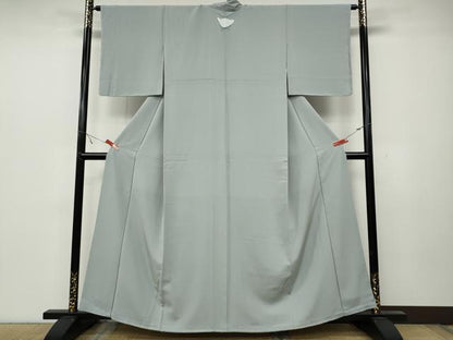 平和屋着物●手描友禅女流作家 一色生子 色無地 秘色色 正絹 逸品 未使用 CABC2064ut