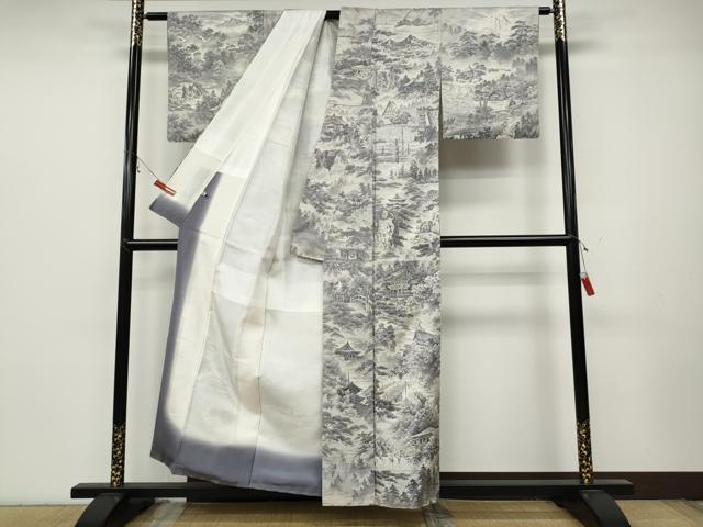 平和屋着物●本場大島紬 白大島 7マルキ 日本百撰 総絣 熱田紫礦画 株式会社たかし謹製 さが美扱い 証紙付き 逸品 CABC2077ut