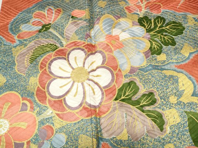 平和屋着物●豪華振袖 雲重ね舞花文 金彩 正絹 逸品 CABC2083ut