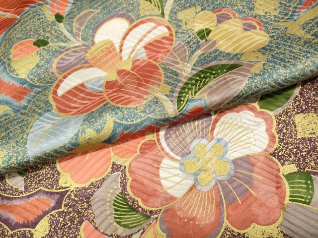 平和屋着物●豪華振袖 雲重ね舞花文 金彩 正絹 逸品 CABC2083ut