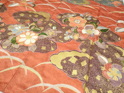 平和屋着物●豪華振袖 雲重ね舞花文 金彩 正絹 逸品 CABC2083ut