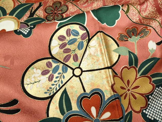 平和屋着物●豪華振袖 駒刺繍 花蝶文 金彩 正絹 逸品 CABC2084ut