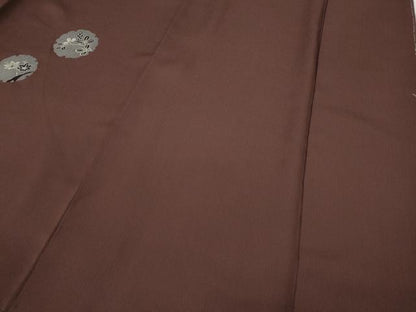 平和屋着物●訪問着 刺繍 雪輪草花文 暈し染め 銀彩 正絹 逸品 CABC2087ut