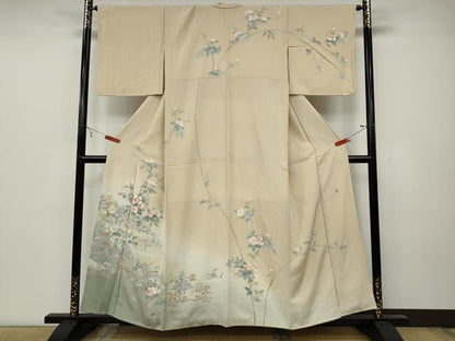 平和屋着物●訪問着 友禅 作家物 渡橋枝花文 暈し染め 正絹 逸品 CABC2090ut