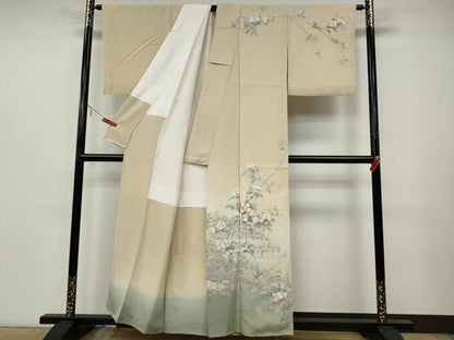 平和屋着物●訪問着 友禅 作家物 渡橋枝花文 暈し染め 正絹 逸品 CABC2090ut