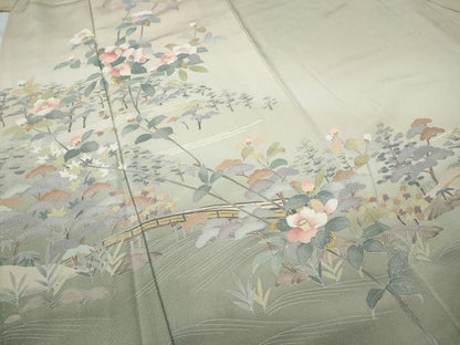 平和屋着物●訪問着 友禅 作家物 渡橋枝花文 暈し染め 正絹 逸品 CABC2090ut
