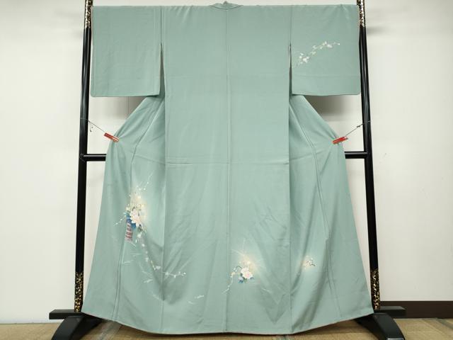 平和屋着物●訪問着 友禅 草花文 蛍暈し 正絹 逸品 CABC2106ut