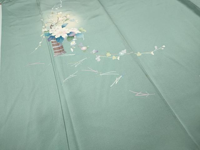 平和屋着物●訪問着 友禅 草花文 蛍暈し 正絹 逸品 CABC2106ut