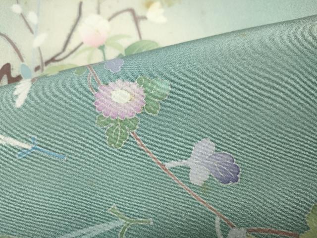 平和屋着物●訪問着 友禅 草花文 蛍暈し 正絹 逸品 CABC2106ut