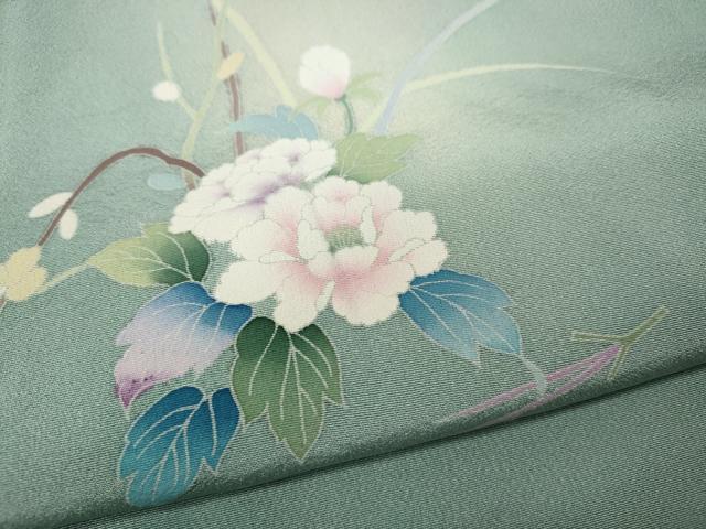 平和屋着物●訪問着 友禅 草花文 蛍暈し 正絹 逸品 CABC2106ut