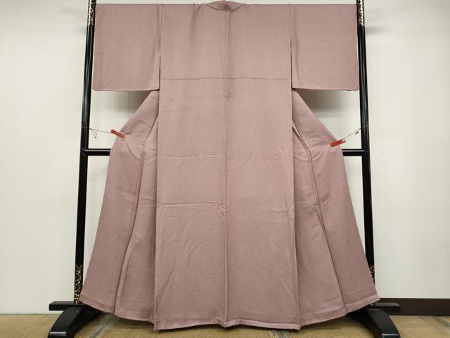 平和屋着物●上質な色無地 草花地紋 鴇浅葱色 正絹 逸品 CABC2113ut