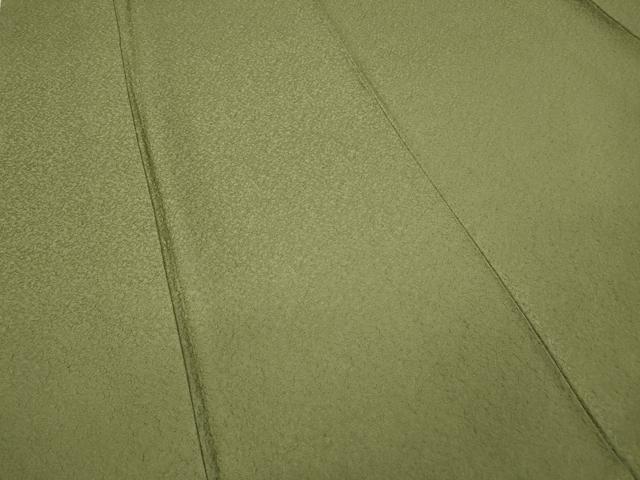 平和屋着物●上質な色無地 霞地紋 柳茶色 正絹 逸品 CABC2116ut