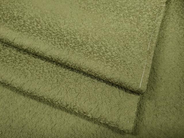 平和屋着物●上質な色無地 霞地紋 柳茶色 正絹 逸品 CABC2116ut