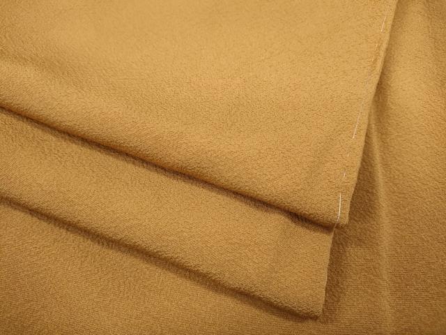 平和屋着物●上質な色無地 狐色 正絹 逸品 未使用 CABC2122ut