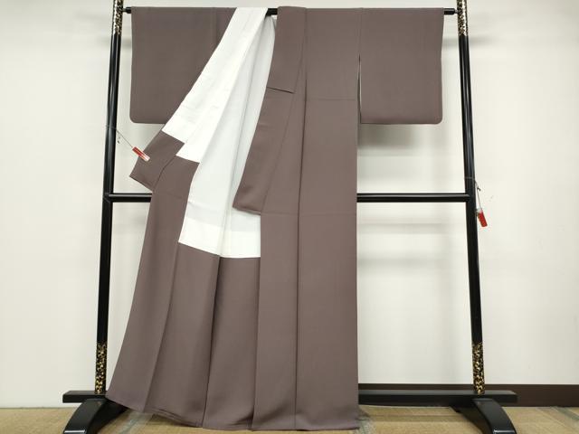 平和屋着物●上質な色無地 鳩羽鼠色 正絹 逸品 CABC2123ut
