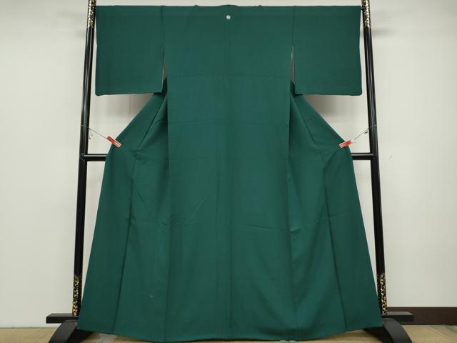 平和屋着物●上質な色無地 鉄色 正絹 逸品 CABC2124ut
