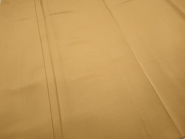 平和屋着物●上質な色無地 萱草色 正絹 逸品 CABC2125ut
