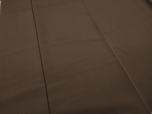 平和屋着物●上質な色無地 赤墨色 正絹 逸品 未使用 CABC2127ut