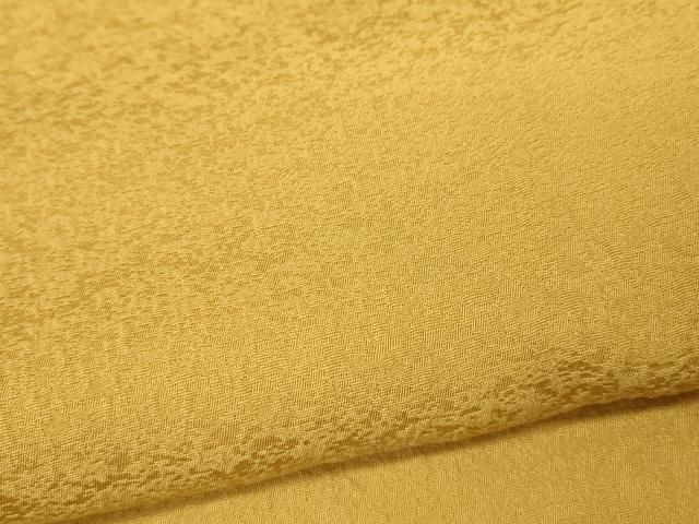平和屋着物●上質な色無地 霞地紋 萱草色 正絹 逸品 CABC2128ut