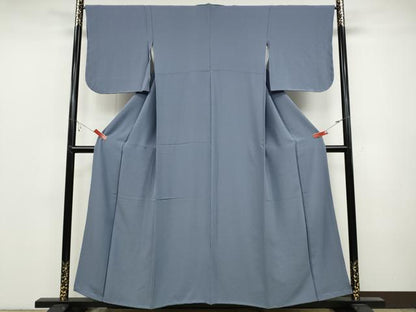 平和屋着物●上質な色無地 藤鼠色 正絹 逸品 CABC2129ut