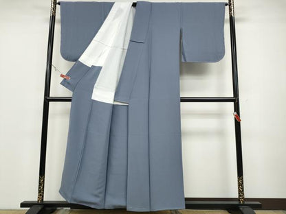 平和屋着物●上質な色無地 藤鼠色 正絹 逸品 CABC2129ut