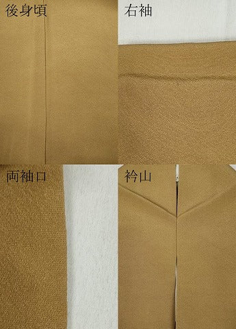 平和屋着物●上質な色無地 飴色 正絹 逸品 CABC2130ut