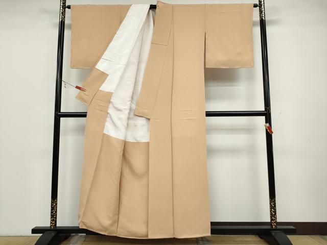 平和屋着物●上質な色無地 雄黄色 正絹 逸品 未使用 CABC2132ut