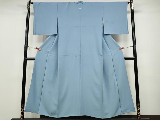 平和屋着物●上質な色無地 空色 正絹 逸品 CABC2133ut