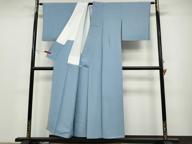 平和屋着物●上質な色無地 空色 正絹 逸品 CABC2133ut