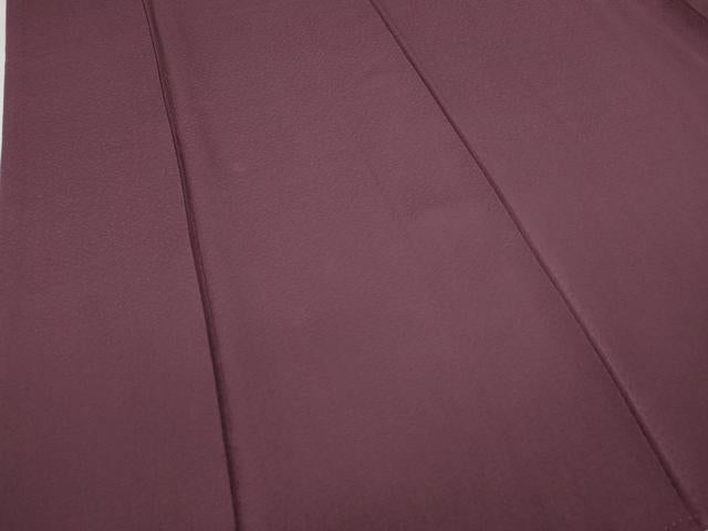 平和屋着物●上質な色無地 霞地紋 紫鳶色 正絹 逸品 CABC2134ut
