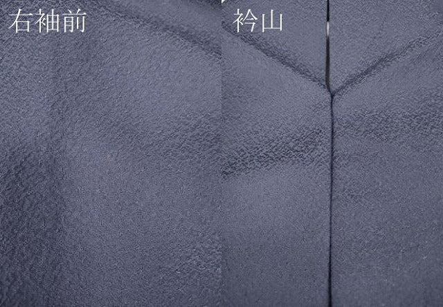 平和屋着物●上質な色無地 作家物 草木染 万雄彩 霞地紋 紫苑色 証紙付き 正絹 逸品 CABC2135ut