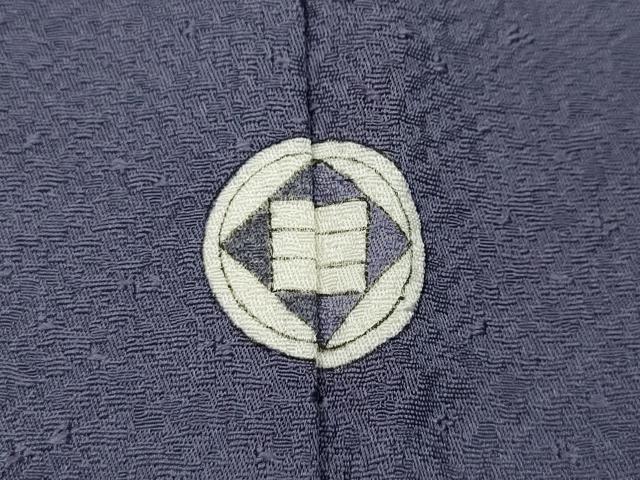 平和屋着物●上質な色無地 作家物 草木染 万雄彩 霞地紋 紫苑色 証紙付き 正絹 逸品 CABC2135ut